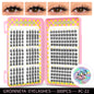Blushimmer GROINNEYA eyelash clusters with 320 natural extension lashes, mixed tray for volume and natural eyelash enhancement