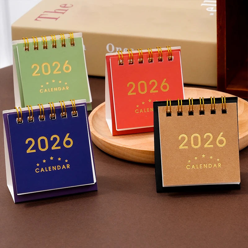 Mini 2026 Calendar Office School Supplies Calendar Desk Calendar monthly Planner Desk Accessories Decor Record Office Stationery