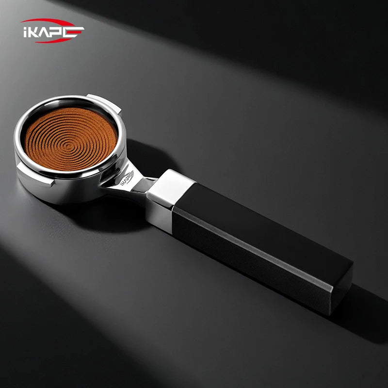 IKAPE Flat design Espresso Bottomless Portafilter,58mm E61 Stainless Steel Coffee Portafilter,Espresso Machine Accessories