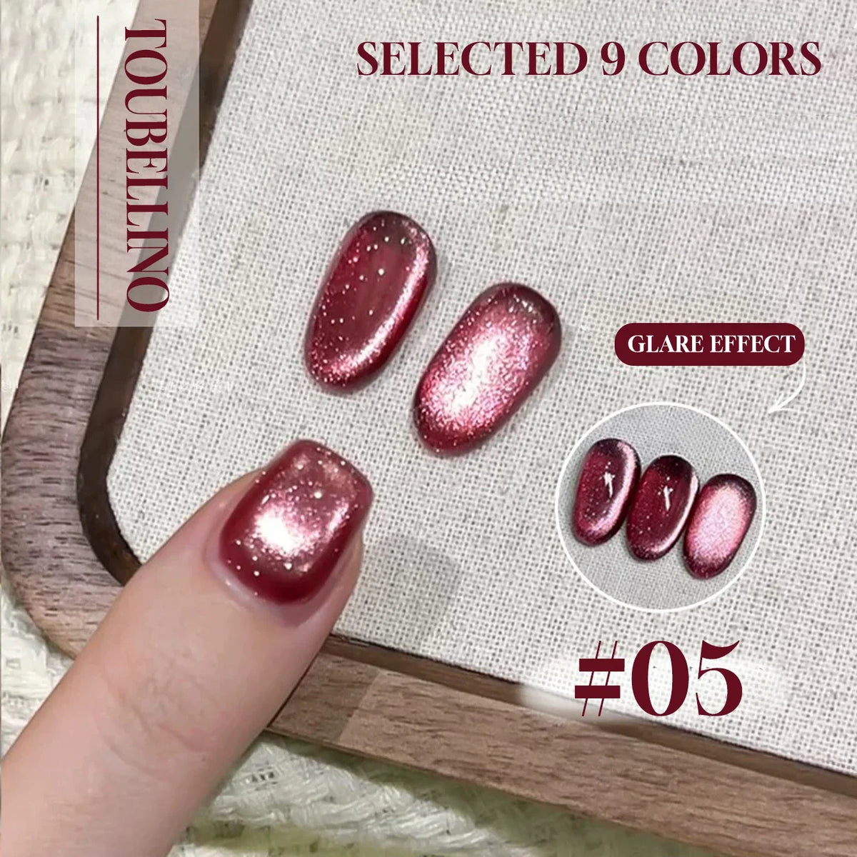 Blushimmer MIANEL 12ml Emperor Green cat eye gel nail polish showing vibrant green color and glossy finish for salon nails.