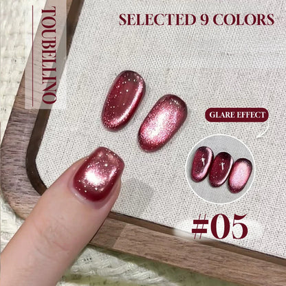 Blushimmer MIANEL 12ml Emperor Green cat eye gel nail polish showing vibrant green color and glossy finish for salon nails.