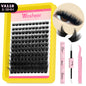 Blushimmer WOSHEER Lash Clusters Kit with spiky volume eyelash extensions and individual lash clusters for DIY lash extensions.