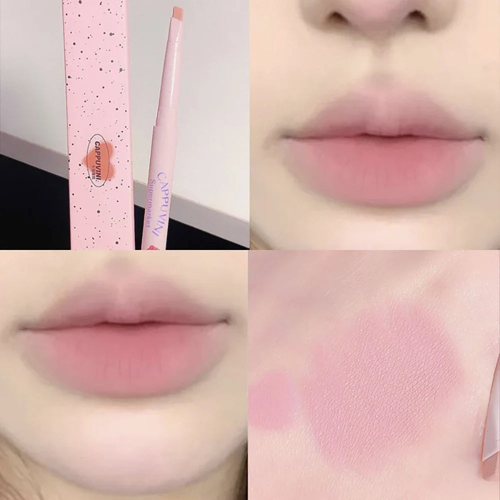 Blushimmer CAPPUVINI matte lip liner pencil for defining lips, waterproof, long-lasting lipstick pen in sleek design.