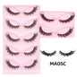 DINGSEN 5 pairs of fluffy mink cat eye eyelashes with wispy, natural look strip lashes for a long, elegant cat eye style.