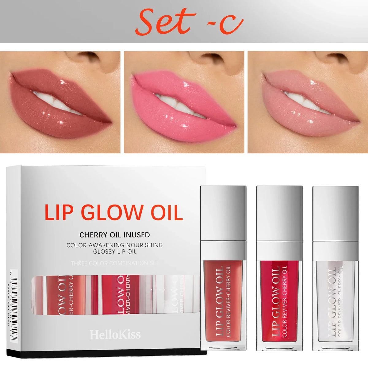 Blushimmer Crystal Jelly Lip Oil set with tinted, plumping, moisturizing lip glosses and glow oils in sleek packaging.
