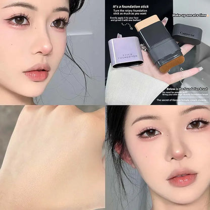 Blushimmer 2-in-1 concealer and foundation stick with full coverage, acne scar coverage, radiant dewy finish, natural skin look