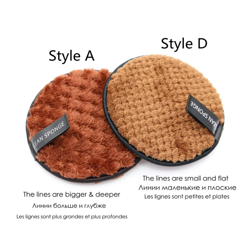 Set of 5 reusable microfiber makeup remover pads from Blushimmer, soft washable facial cleansing sponges for gentle skin cleaning.