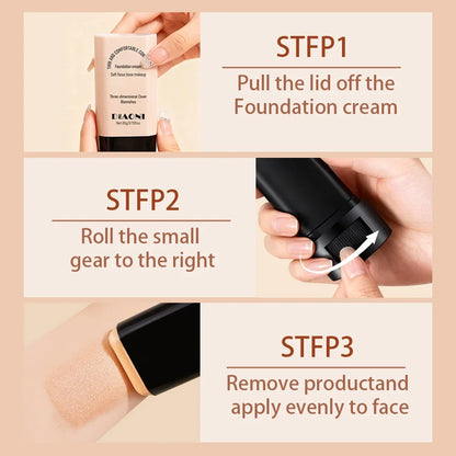 Lazy Foundation Stick, Natural, Hydrated and Refreshing, Light Makeup, Non-drying Concealer Foundation Stick