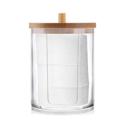 Bathroom Organizer Accessories Set Makeup Holder Storage with Clear Plastic Lids, Cotton Ball/Swabs Dispenser, Organizer Jar