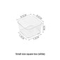 Transparent plastic storage box by Blushimmer, ideal for desk organization, jewelry, makeup, and drawer storage.