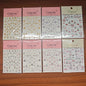 Silver snowflake nail stickers by Blushimmer featuring self-adhesive Christmas tree and winter-themed nail art decals.