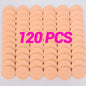 Set of 12-120 round sponge powder puffs by Blushimmer for wet and dry use, ideal for applying BB cream, foundation, and cosmetics.