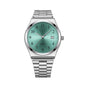 Lucky Fox minimalist stainless steel wristwatch with black dial, sleek design, and precise timekeeping for everyday wear.
