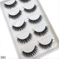 Set of 5 pairs of Blushimmer 3D Mink false eyelashes, natural style, for makeup and beauty enhancement.