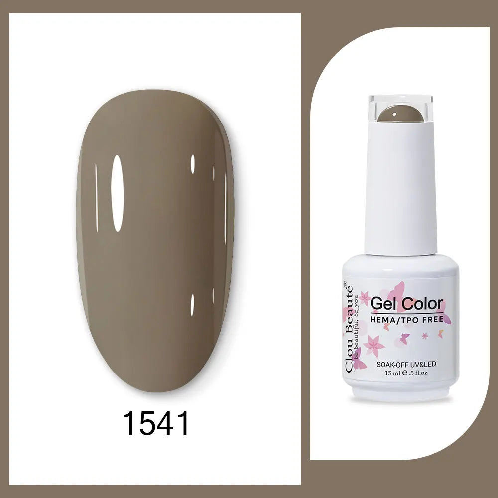 Blushimmer Clou Beaute 15ml neon gel nail polish base and top coat with velvet finish in red, black, white, green, and vibrant colors.