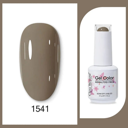 Blushimmer Clou Beaute 15ml neon gel nail polish base and top coat with velvet finish in red, black, white, green, and vibrant colors.