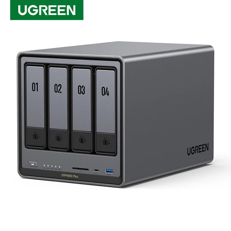 NASync DXP4800 plus 4-Bay Desktop Network Attached Storage (NAS) Pentium Gold 8505 5-Core CPU 4K 60Hz Support RAID 5 4-Bay