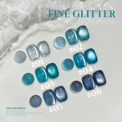 Blushimmer Mianel 12ml Emperor Green cat eye gel nail polish for whitening green nails, suitable for nail salons and supplies.