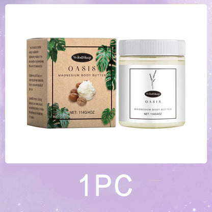Body Lotion Moisturizing Magnesium Body Butter Nourishing Skin Soft Smooth Soothes Muscles Overnight Shea Butter Skincare Cream