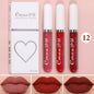Set of four liquid lipsticks in black, blue, purple, and green from Blushimmer with matte finishes and long-lasting formulas.