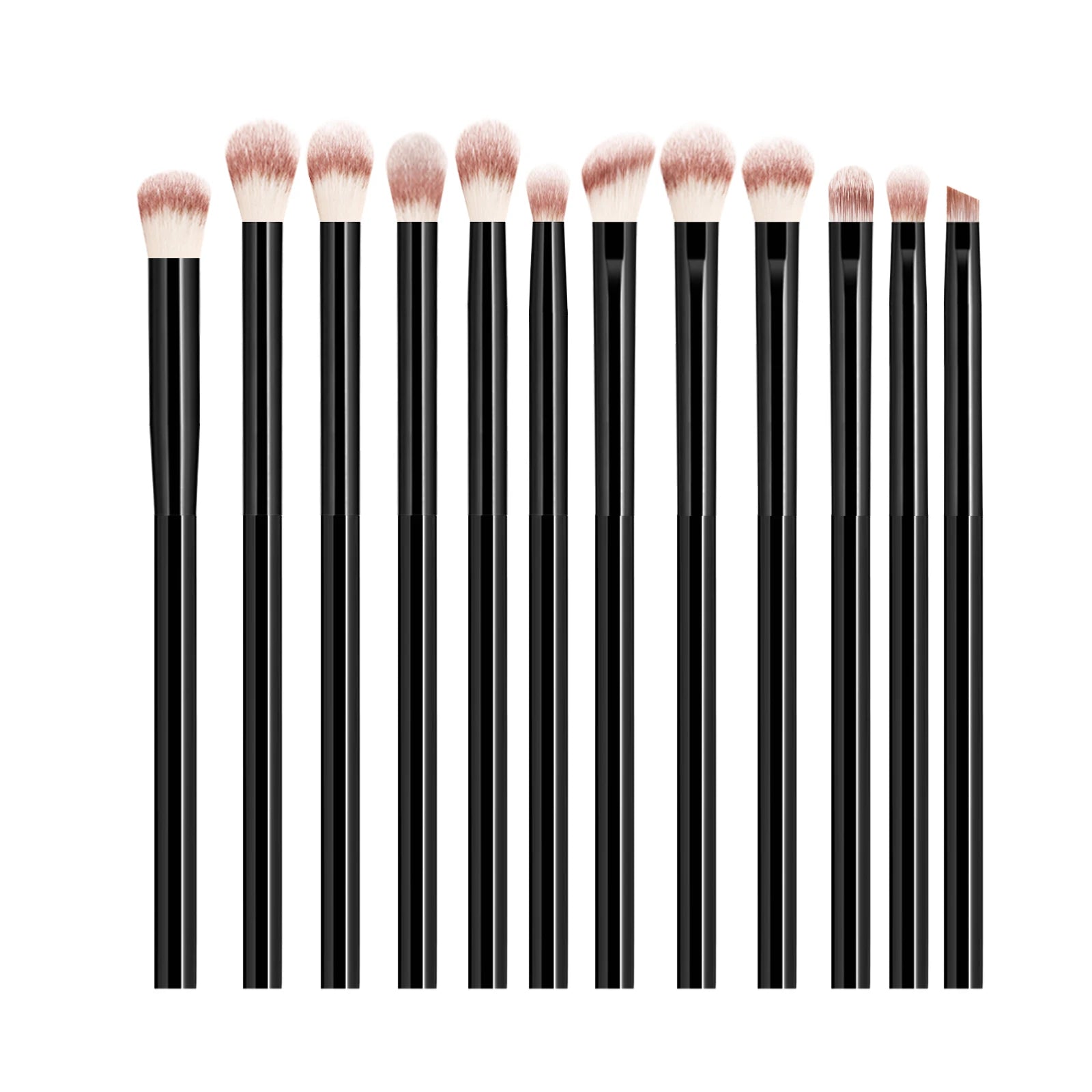 12PCS Eyeshadow Makeup Brushes Set, Soft Synthetic Hair Blending Shader Angled Liner Brushes for Eye Makeup