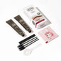 Blushimmer waterproof eyelash and eyebrow tint kit with permanent dye cream, shown in a sleek packaging.