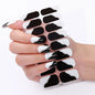 16Tips Full Cover French Nail Polish Strips Gradient Glitter Nail Stickers Self Adhesive Manicure Decoration Nail Art Decals