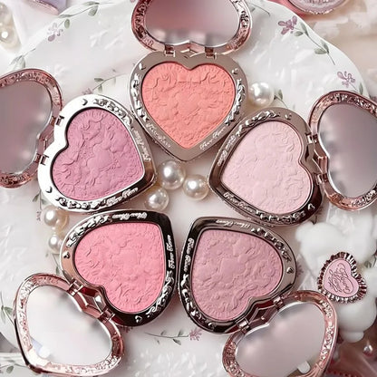 Blushimmer Flowerknows Garden Rose blush powder for cheeks, cruelty-free makeup with natural matte finish, contour and shape face.