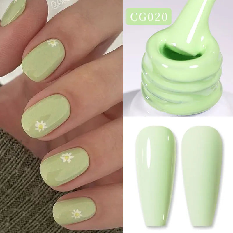 Blushimmer Born Pretty Jelly Nude Gel Nail Polish in light pink peach, translucent UV-cure gel for DIY nail art at home