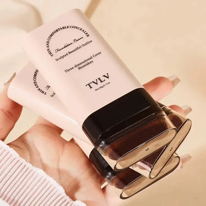 Blushimmer TVLV eraser foundation stick with brush, 20g, brightening liquid concealer and long-lasting makeup base.
