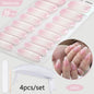 Blushimmer Harunouta 4-piece set of nude pink gradient gel nail strips with waterproof finish and matching nail lamp, long-lasting manicure.