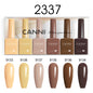 Blushimmer CANNI HEMA FREE nail gel polish set with six 9ml semi-permanent, pigmented UV LED gel nails in vibrant colors.