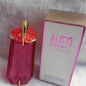 Thierry Mugler Alien Purple perfume bottle with gold and red accents, 90ml concentrated fragrance for women, elegant and modern design