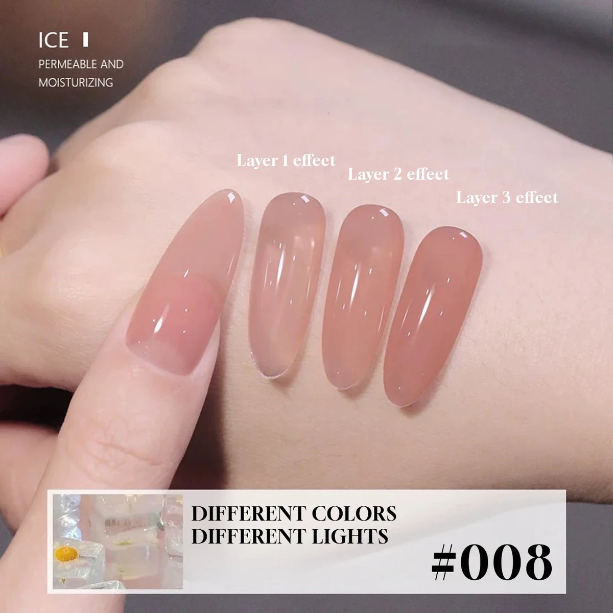 Blushimmer Mianel Japanese style fairy gel nail polish in white pink nude and clear shades for summer pink nails.