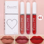 Blushimmer 3-piece matte lipstick and lip gloss set featuring long-lasting, waterproof, non-fading, and non-stick formulas.