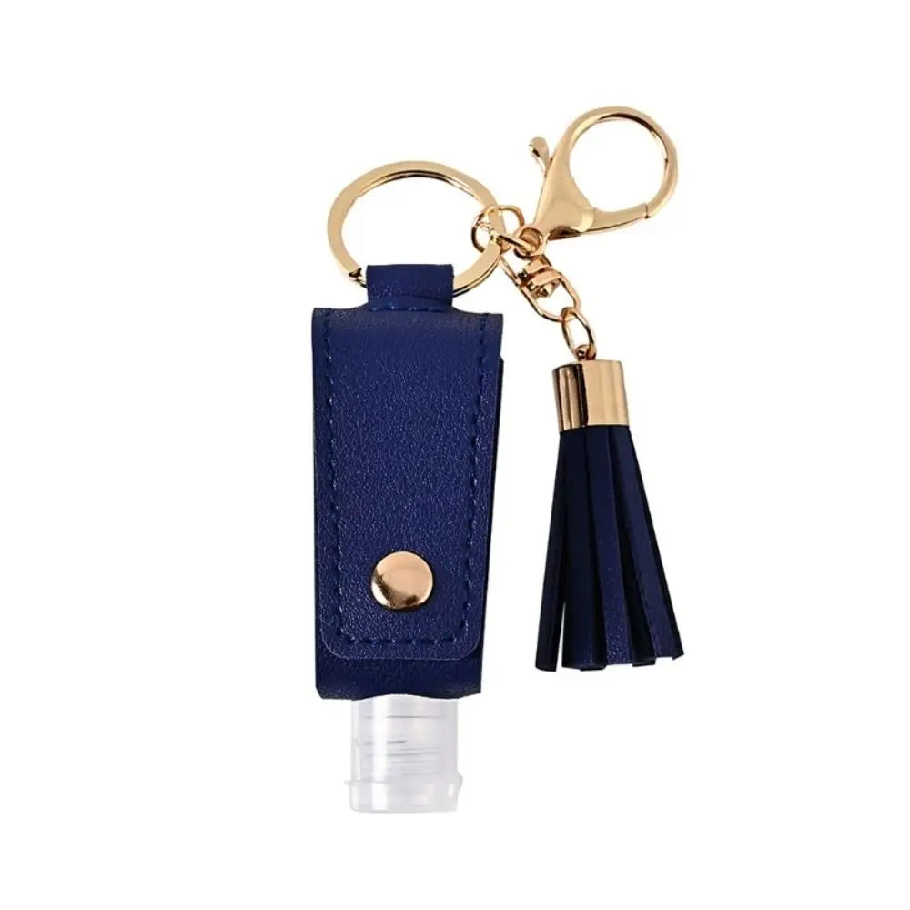 Universal Leakproof Hand Sanitizer Bottle Portable Keychain Hand Sanitizer Holder Leather Empty Travel Bottle