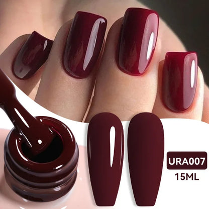 Blushimmer UR SUGAR 15ml translucent white gel polish for semi-permanent UV nail art and soak-off gel varnish.