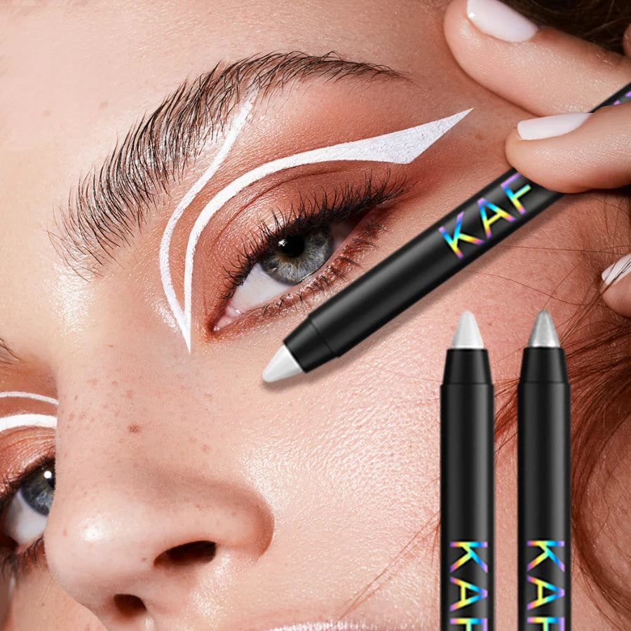 Colorful metallic eyeliner pen with high pigmentation, waterproof pearly shimmer for smokey, punk, gothic eye makeup.