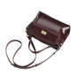 NNEOBA women's genuine leather crossbody satchel in black with adjustable shoulder strap and spacious interior.
