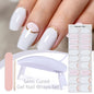 Blushimmer Harunouta 4-piece gradient jelly semi-cured gel nail strips with nude pink waterproof stickers and nail lamp.