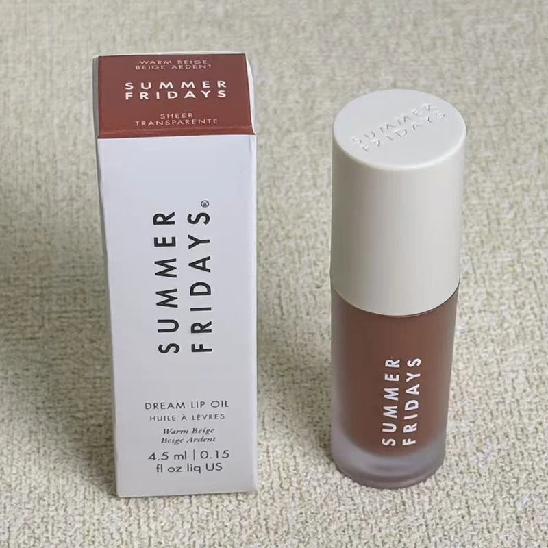 NEW Summer Fridays Mini Lip Gloss Set Vanilla Beige Lip Balm Long Lasting Moisturizing Smooth Soft Tube Makeup Lip Care Suit