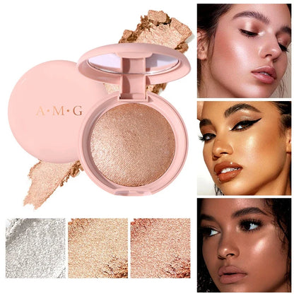 Blushimmer waterproof highlighter powder with shimmer, designed for face, eyes, cheeks, body, and hair makeup application.