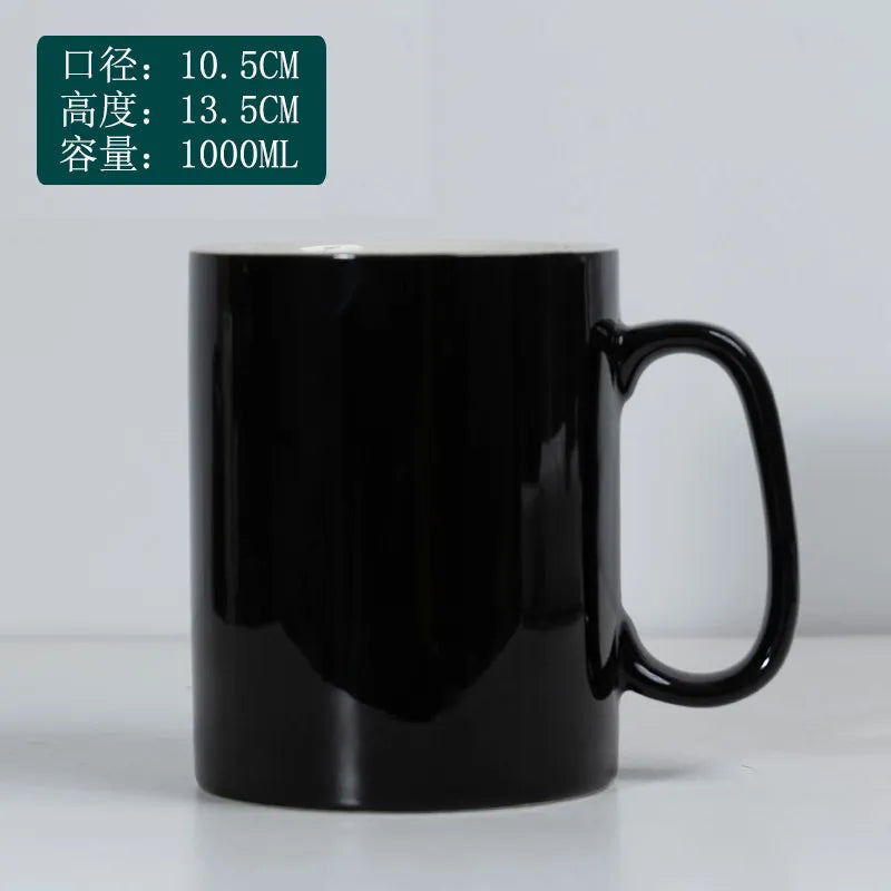 Creative Ceramic Mug Super Large Capacity Coffee Milk Mugs Handle Cup Ceramic Cup 1000ml/1300ml Large Capacity Water Cups