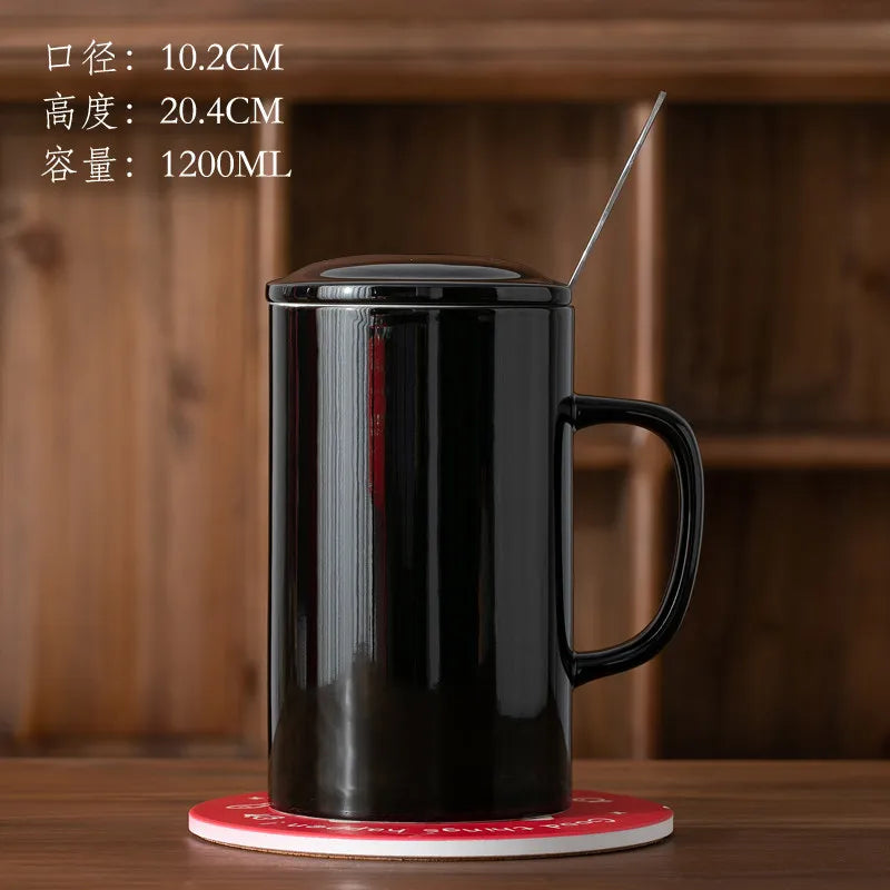 Creative Ceramic Mug Super Large Capacity Coffee Milk Mugs Handle Cup Ceramic Cup 1000ml/1300ml Large Capacity Water Cups