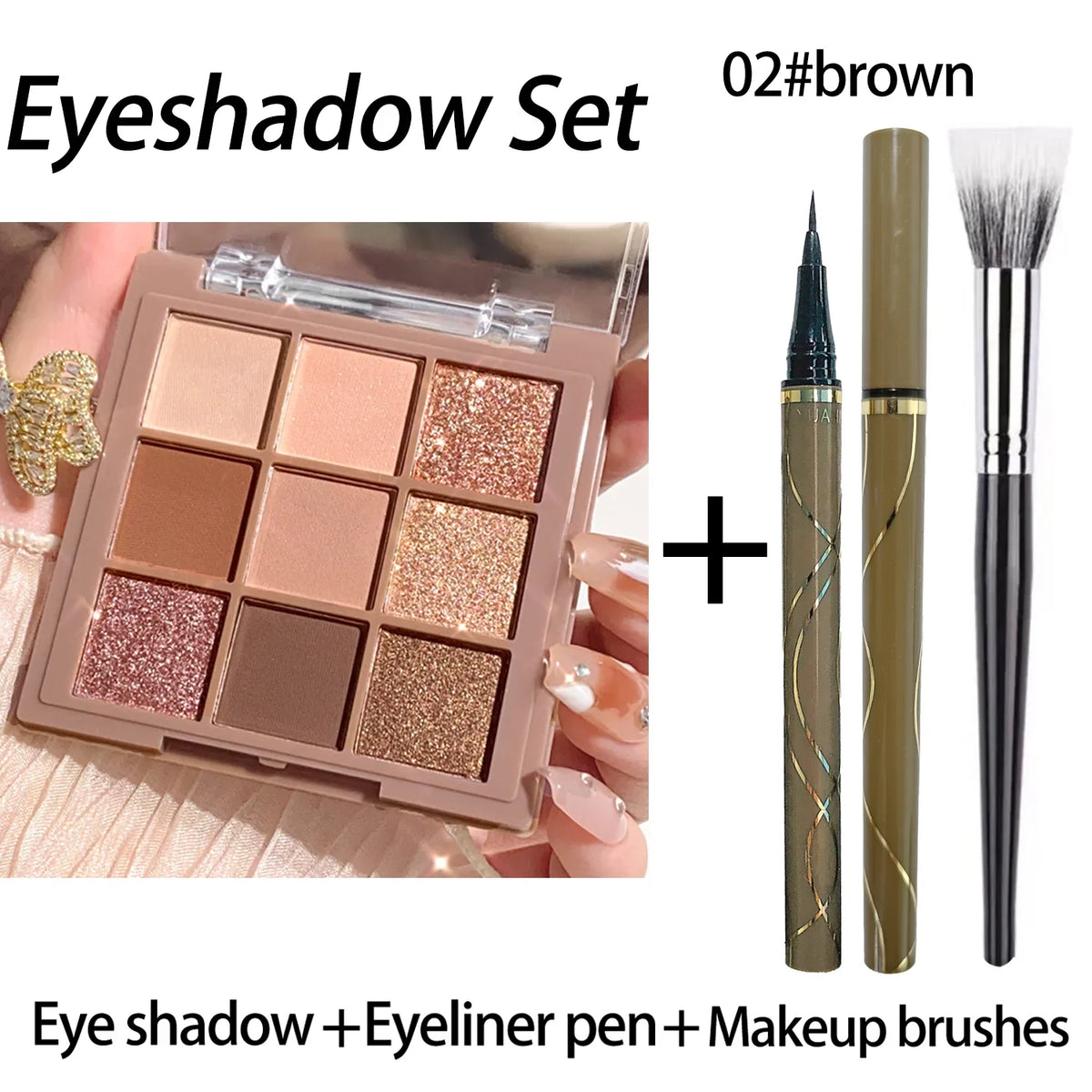 Blushimmer Slim Waterproof Eyeliner Pen in Brown, long-lasting, sweat-proof liquid eyeliner for precise eye definition.