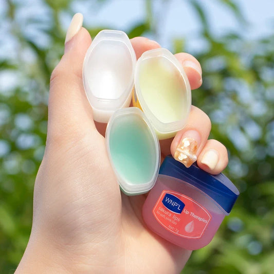 Blushimmer 4-pack moisturizing lip balm set with natural lip masks for dry, healing, and nourishing lip care.