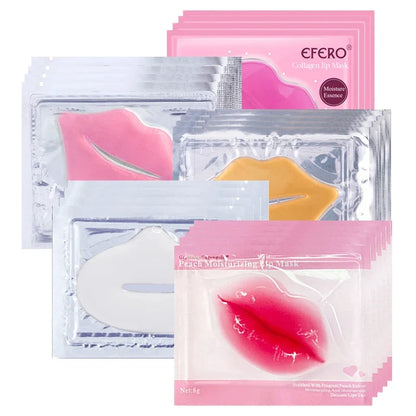 Set of 30 Blushimmer collagen crystal lip mask gel patches for moisturizing, hydrating, and repairing lips with plumper effect.