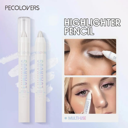 Blushimmer brightening highlighter pen with waterproof, matte pearly glitter white eyeliner and eyeshadow stick, smooth and long-lasting.