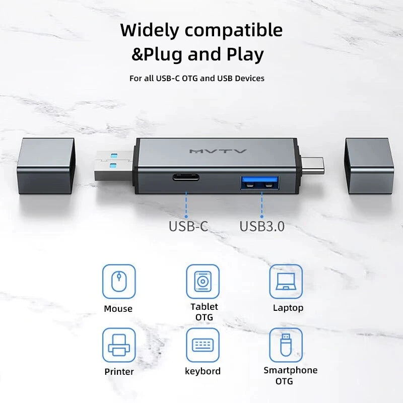 Card Reader USB3.0&USB C to SD MicroSD TF Thunderbolt 3 for PC Laptop Accessories Smart Memory Cardreader SD Card Adapter