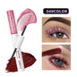 Blushimmer Qibest double-ended diamond glitter waterproof 4D fiber mascara with sparkling black and silver fibers.